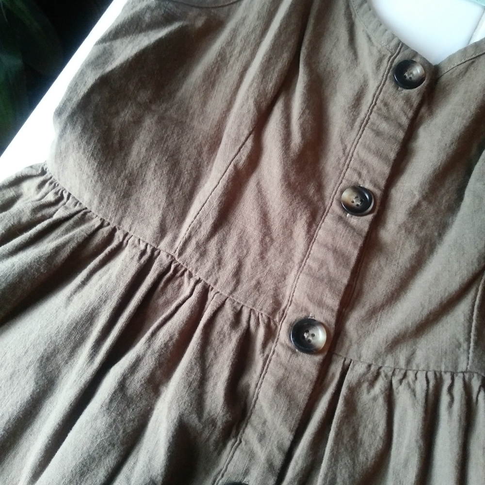 New Linen-feel Dress with pockets
